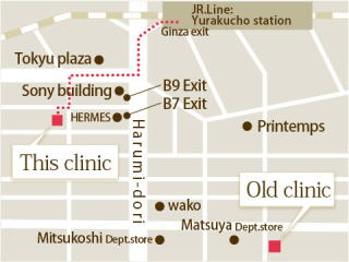 map to Ginza Maronie Dental Clinic